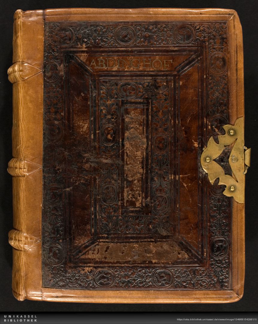 Einband der Originalhandschrift der Vita Meinwerci, um 1165